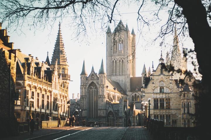 Walk in the historic center of Ghent