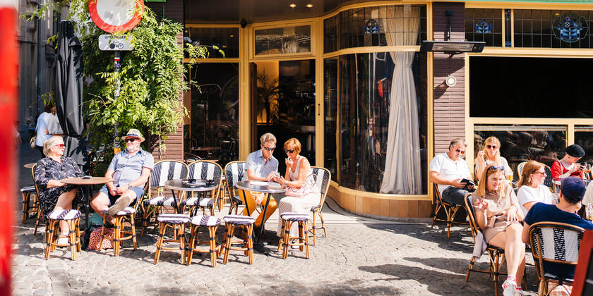 Outdoor cafés in Ghent't Kanon